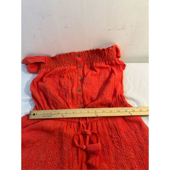 American Eagle off shoulder Romper new burnt orange M new rn#54485 - Picture 9 of 12